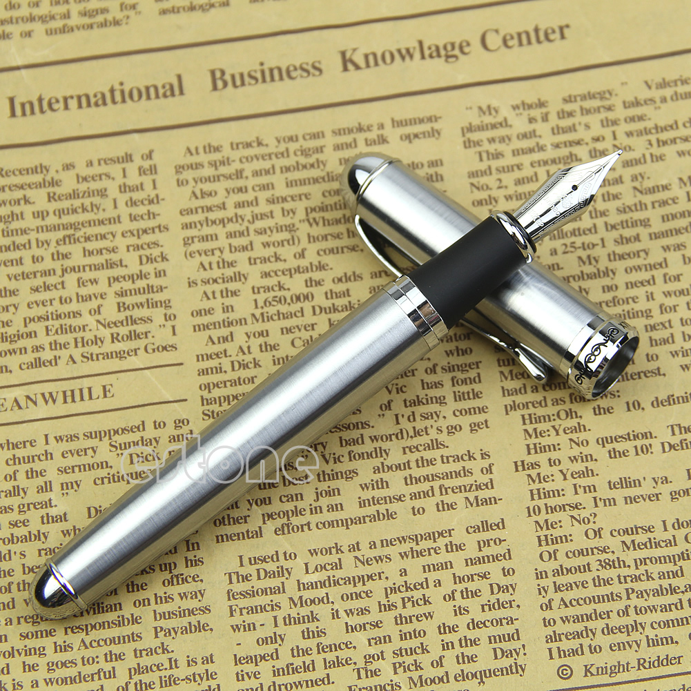 Hot sold new jinhao x750 silver stainless steel medium 18kgp nib fountain pen