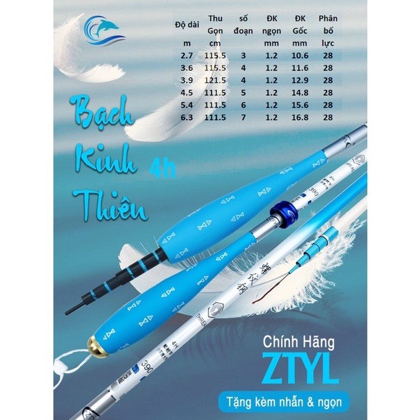 (Chất Lượng) Cần câu đài Bạch kinh thiên 4h