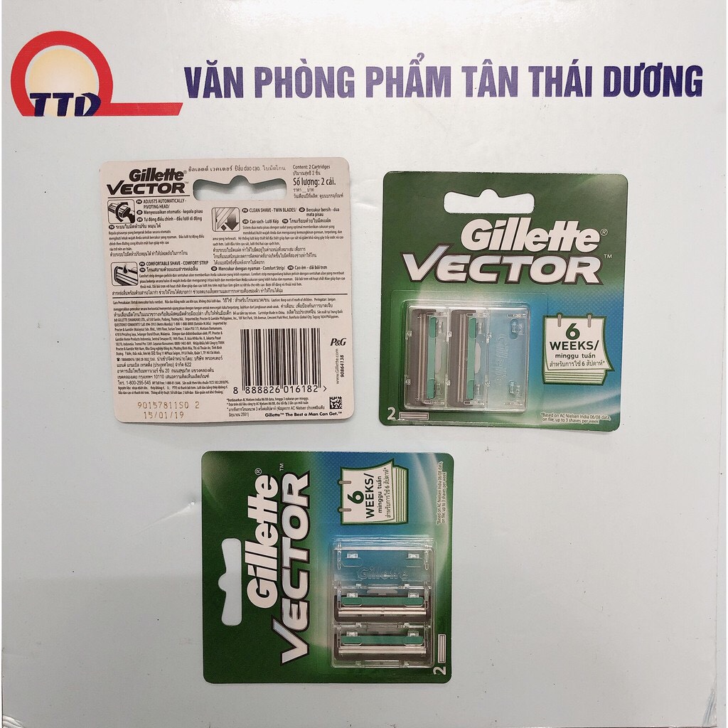 Lưỡi Dao Cạo Râu Đôi Gillette Vector