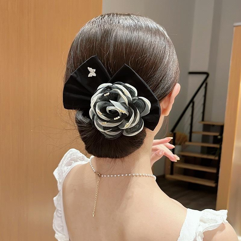 Dụng cụ búi tóc hình hoa quấn kẹp tóc tạo kiểu búi xinh xắn qiqishop