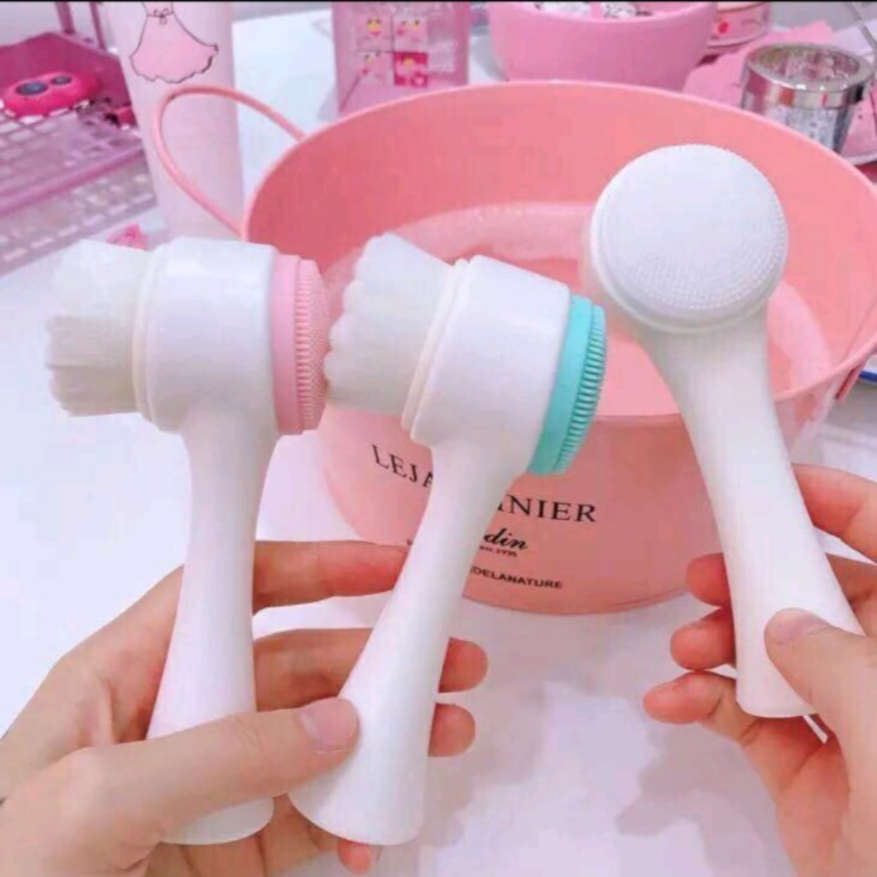 Cọ rửa mặt 2 đầu massage mềm mại