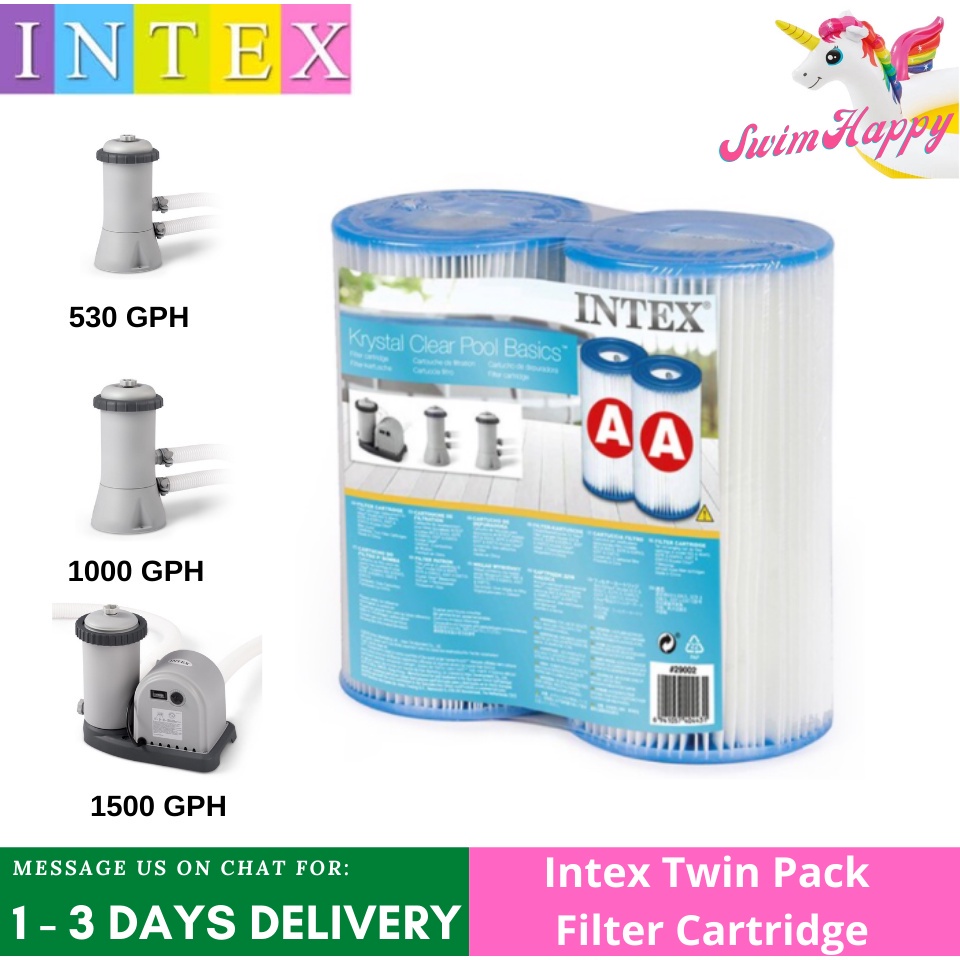 INTEX® Filter Cartridge Type A Twin Pack (Two (2) Pieces Intex Filter