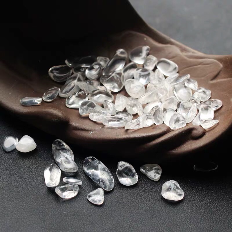 Đá phong thủy màu trắng tự nhiên 100% chơi bài tarot, Vụn đá thạch anh trắng đã mài nhẵn bóng, Đá thạch anh phong thuỷ trang trí