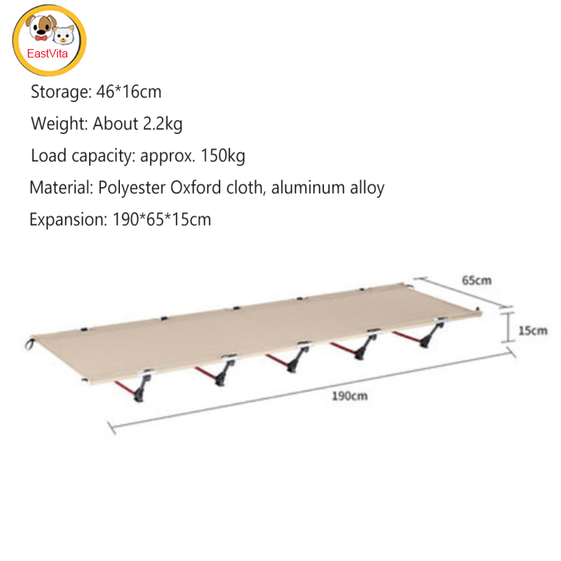 Ultralight Portable Folding Single Camping Cot 4.8lbs Lightweight Compact Camping Bed For Outdoor Travel