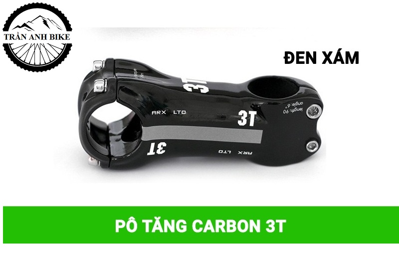 Pô tăng xe đạp Carbon 3T 31.8 x 60mm / 70mm / 80mm / 90mm / 100mm / 110mm / 120mm (Góc 6 độ)