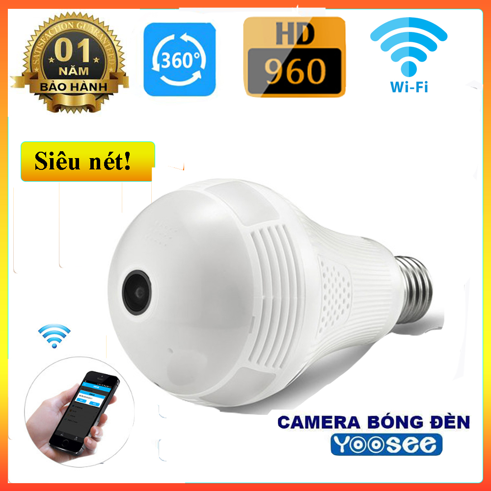 Camera bóng đèn giám sát 360 độ 130w kết nối wifi chuẩn 8011b loại tốt- bóng đèn camera 360wifi cao cấp- camera không dây 3d.