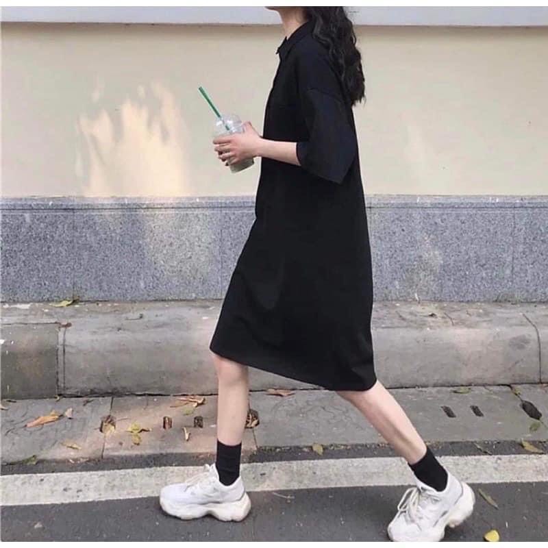 Đầm Suông Polo Cúc Đồng Dễ Mặc Dáng Bazzic