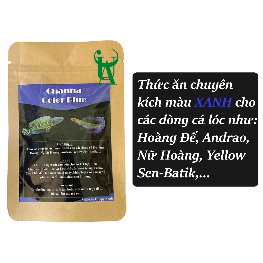Thức ăn cám kích màu cho cá lóc (Vẩy Rồng, Nữ Hoàng, Vây Xanh,...)