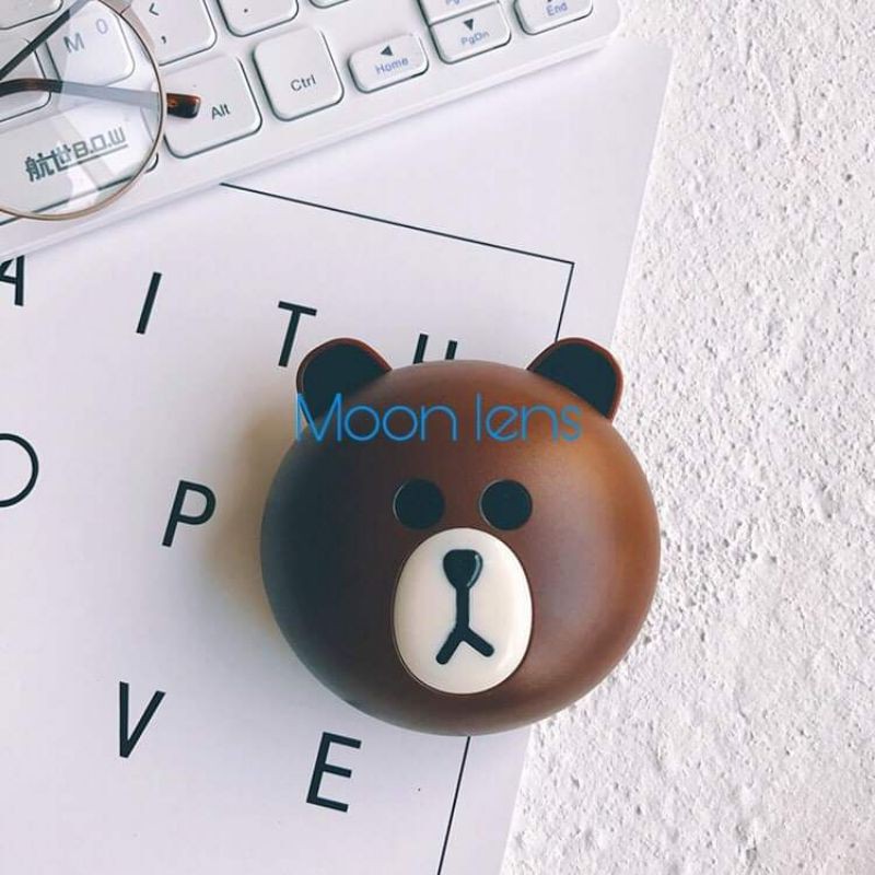 Khay đựng lens hình thú cute (Gấu - Thỏ -Vit)