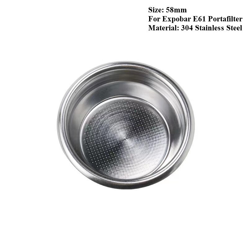 58Mm 7/18G Replacement Basket For Bottomless Portafilter Filter E61 Coffee Machine Coffee Maker Espresso Parts
