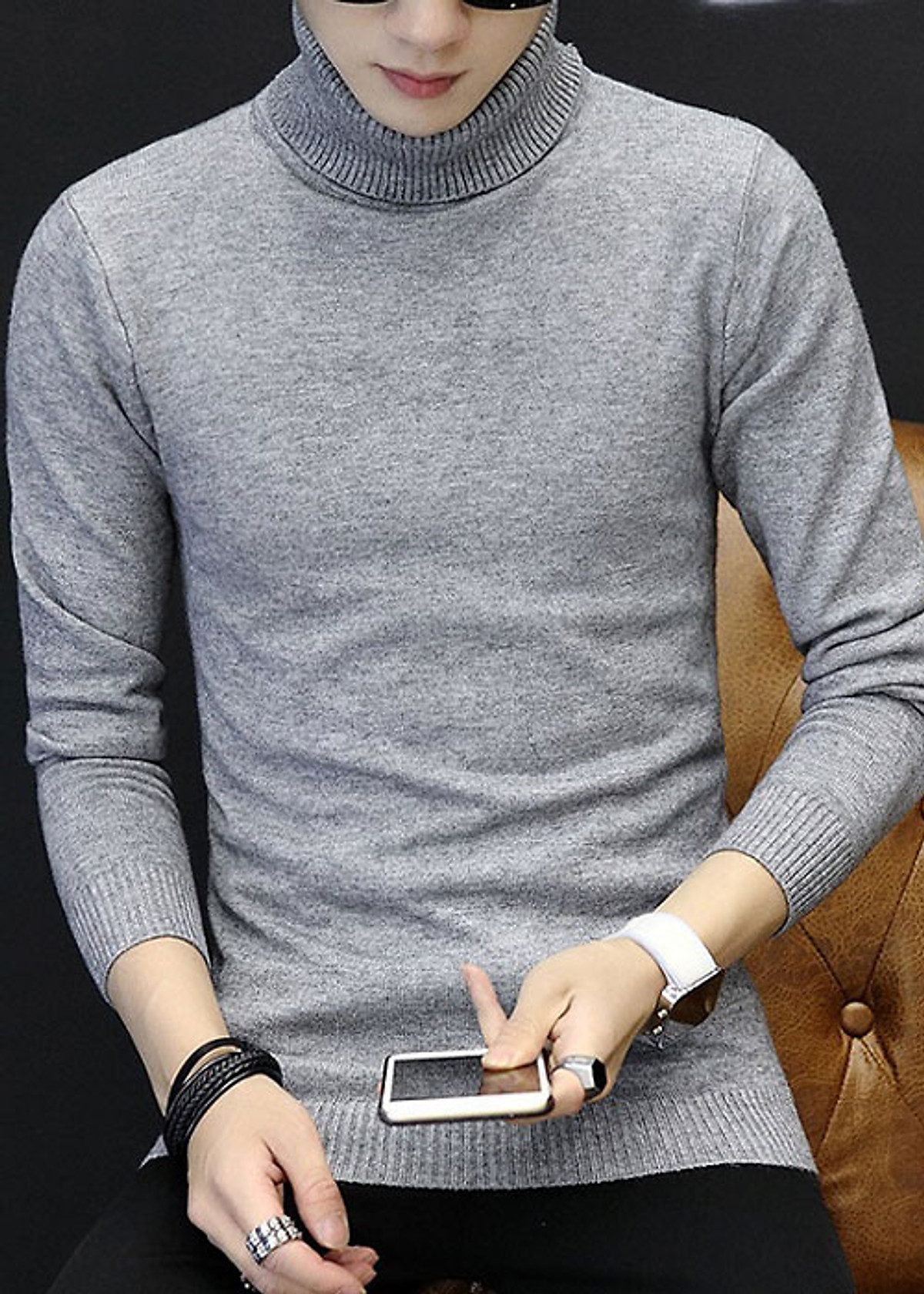 Áo Len Cổ Lọ Nam Phong Cách Hàn Quốc Siêu Ấm SAL222