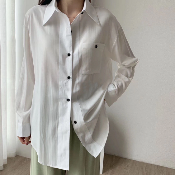 áo sơ mi nữ dài tay vải lụa cực kì sang trọng