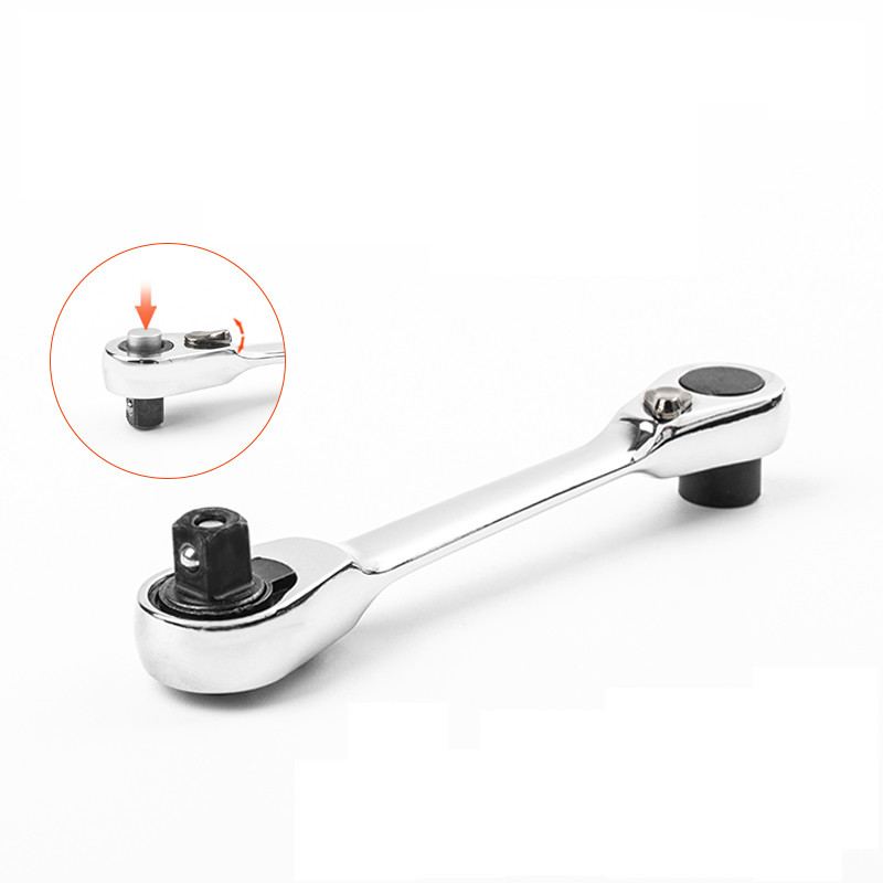 Cờ Lê Ổ Cắm Bánh Cóc Hai Đầu 2 Trong 1 Mới Tua Vít Điều Khiển Đầu Lục Giác Mini 72 Răng Tay Cầm Cờ Lê Tháo Nhanh Hai Chiều
