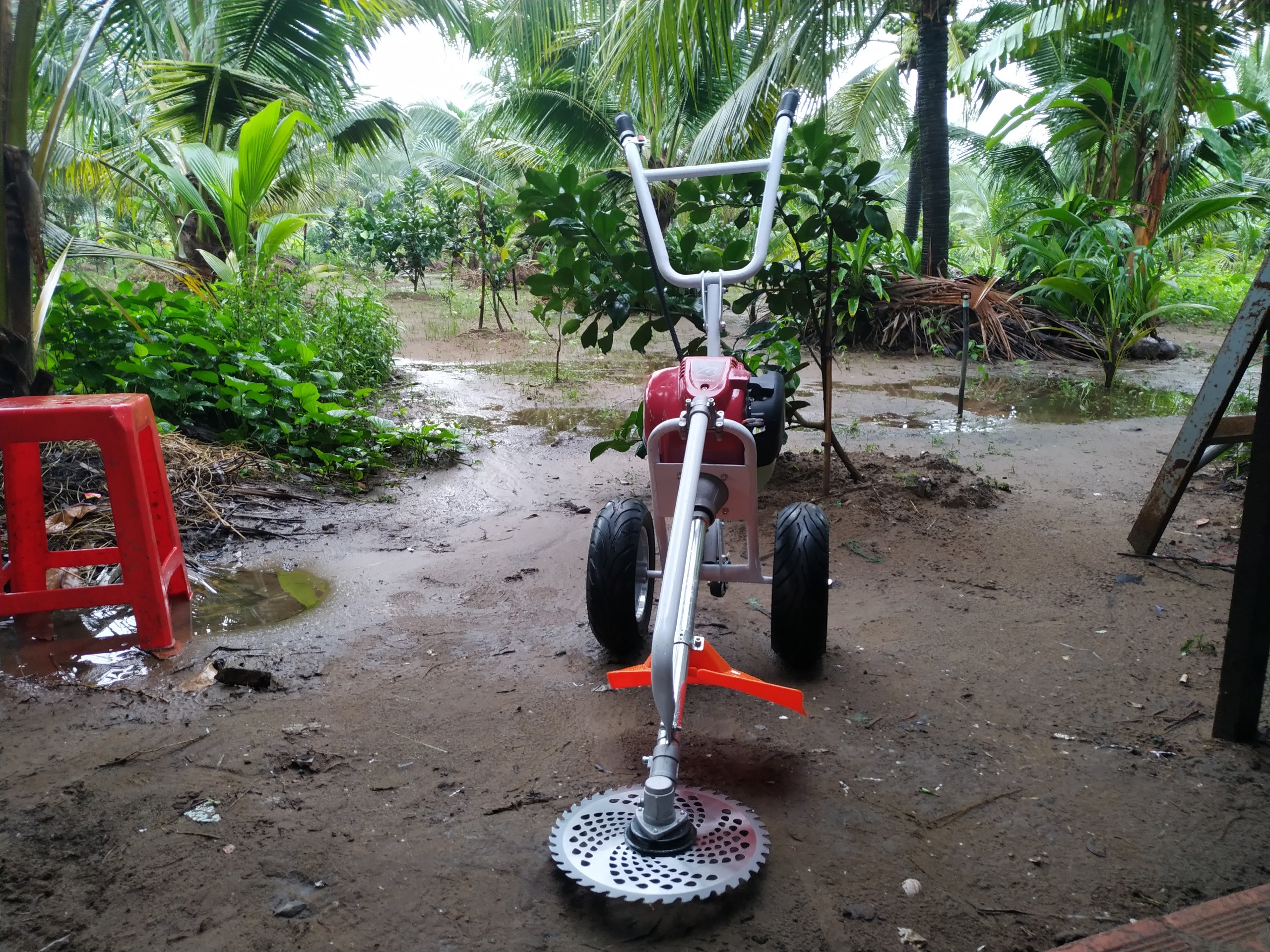 Máy cắt cỏ đẩy tay chữ Y (động cơ 4 thì honda GX35 Trung Quốc)