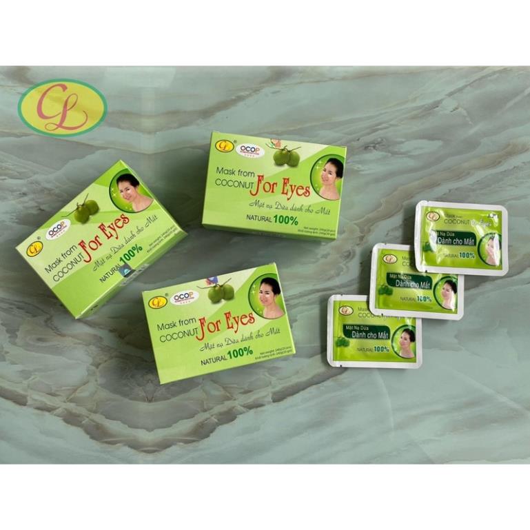 Combo 3 hộp mặt nạ mắt dừa Cửu Long sáng da giảm thâm quầng bọng mắt