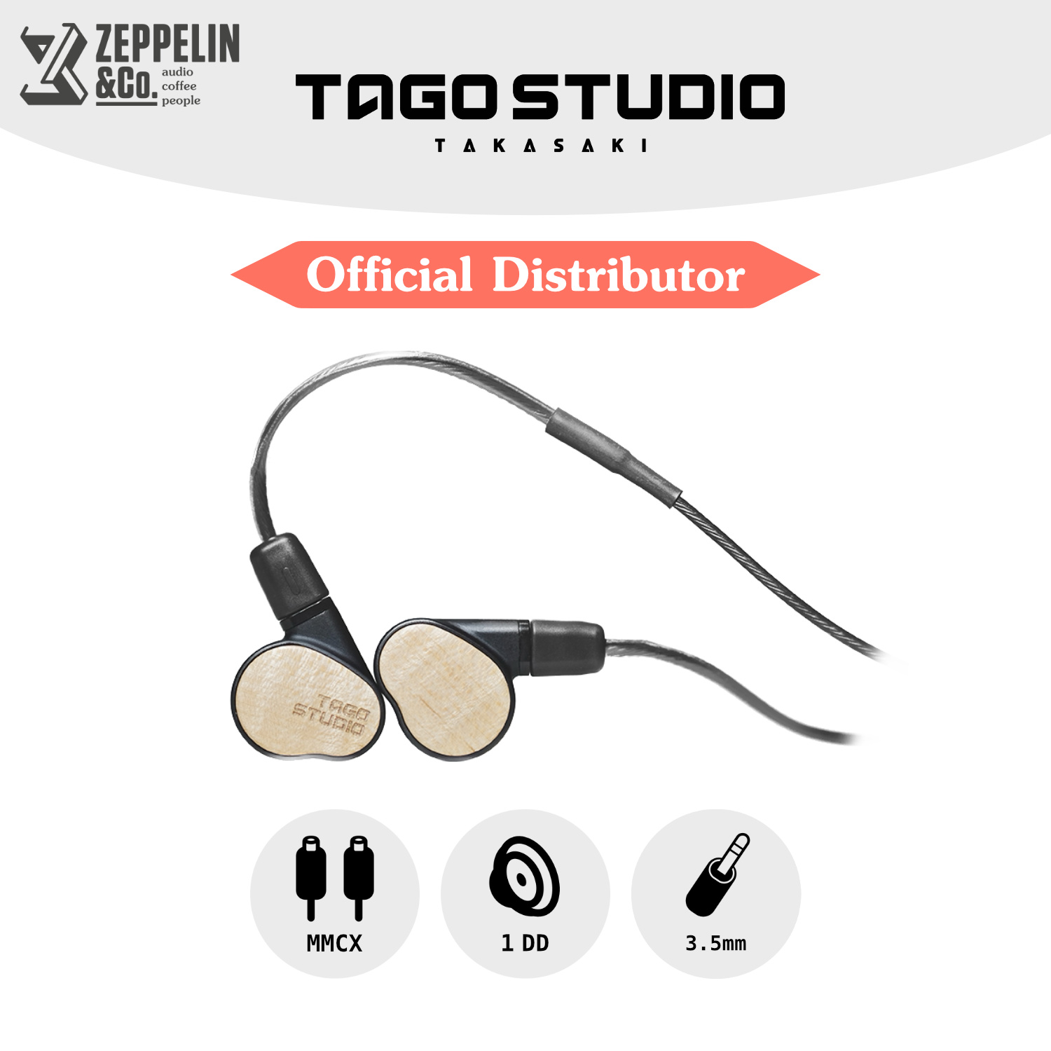 Tago Studio T3-02 Studio Monitoring Earphones - In Ear Monitor for 