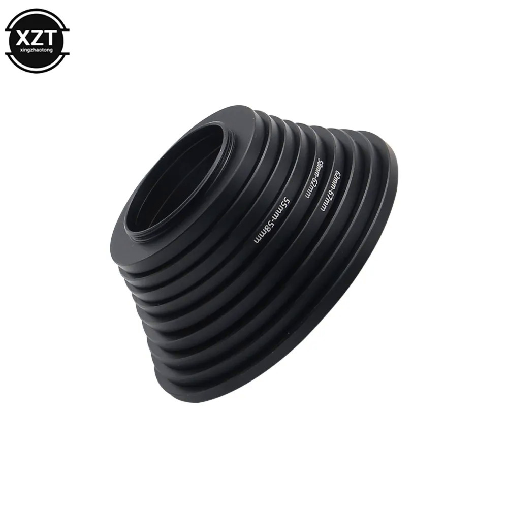 9 pcsset 37-82mm step up filter ring adapter set 37 49 52 55 58 62 67 72 77 82mm kit