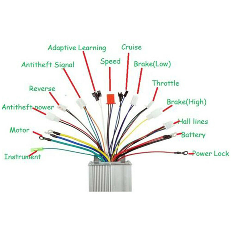 Samurry Dc 48v 500w Electric Motorcycle Brushless Motor Speed Controller For Electric