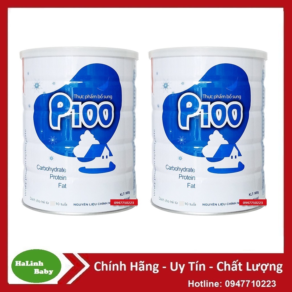 Combo 2 lon sữa bột p100 900g