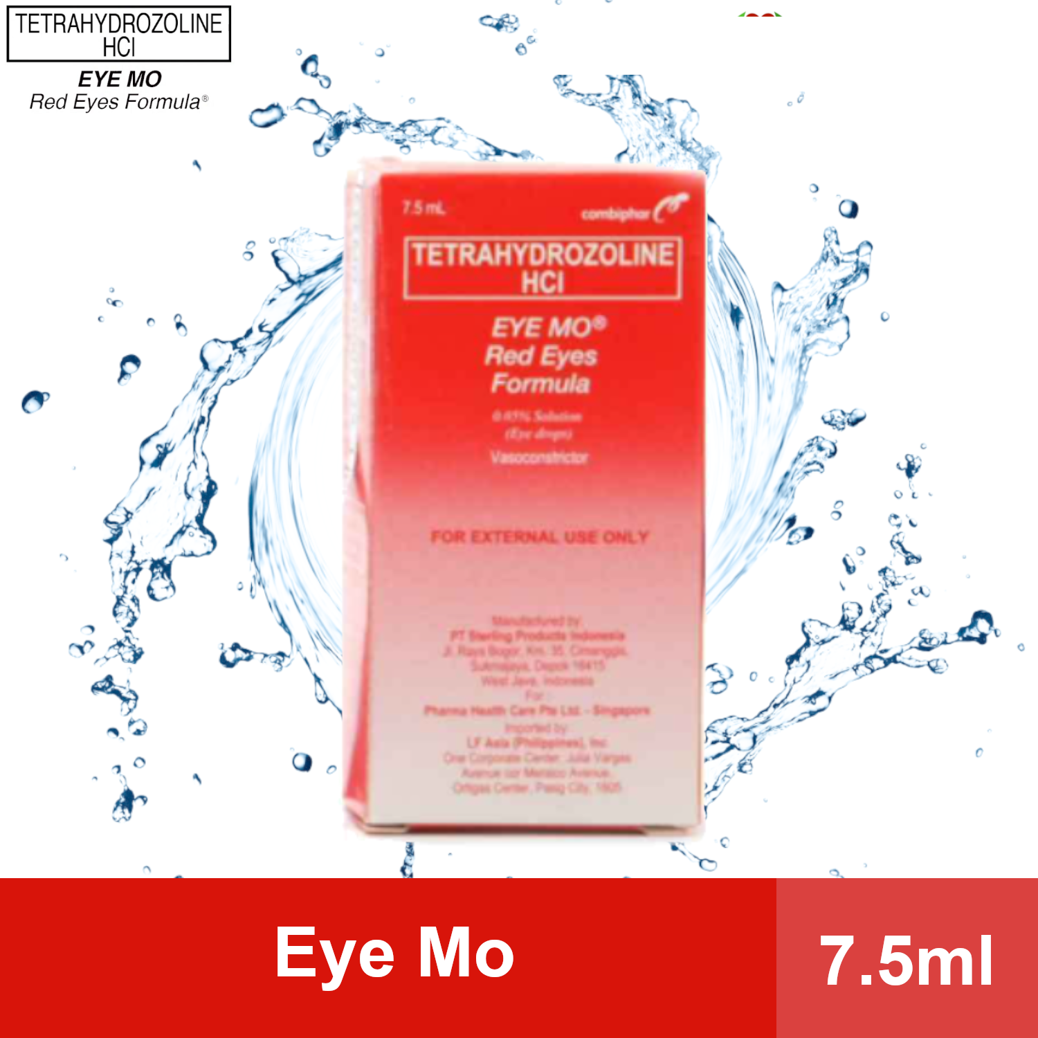 Eye Mo Red Eyes Formula 0.05 Solution (Eyedrops) Vasoconstrictor 7.5ml