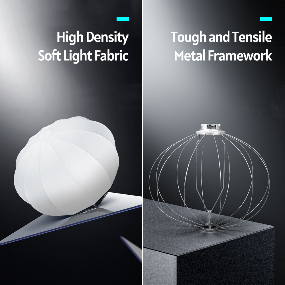 TRIOPO KQ65 65cm/26inch Lantern Softbox Spherical Collapsible Soft Box Quick-Install Bowens Mount Studio Photography Video Lighting Accessory
