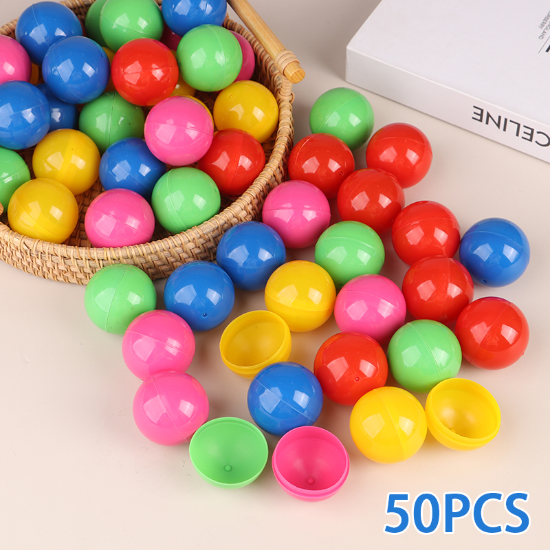 50pcs Plastic Lottery Balls Raffle Drawing Balls Hollow Openable Game ...