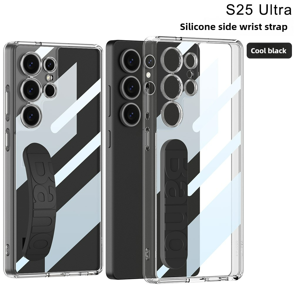 HODON%20Transparent%20With%20Wristband%20Phone%20Case%20for%20Samsung%20Galaxy%20S25%20Ultra%20S25%20Plus%20Cases%20Clear%20Silicone%20Shockproof%20Protective%20Hard%20Back%20Cover%20-%20Image%202