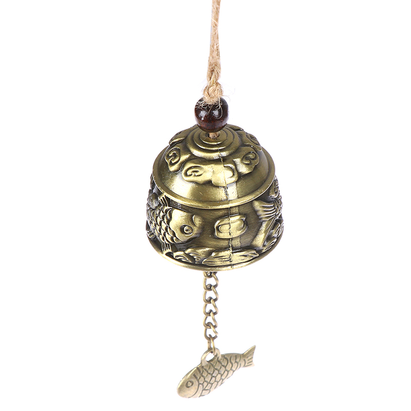 Blessing Bell Fish Feng Shui Bell Blessing Good Luck Fortune Hanging Wind ChimeGENGLI. 