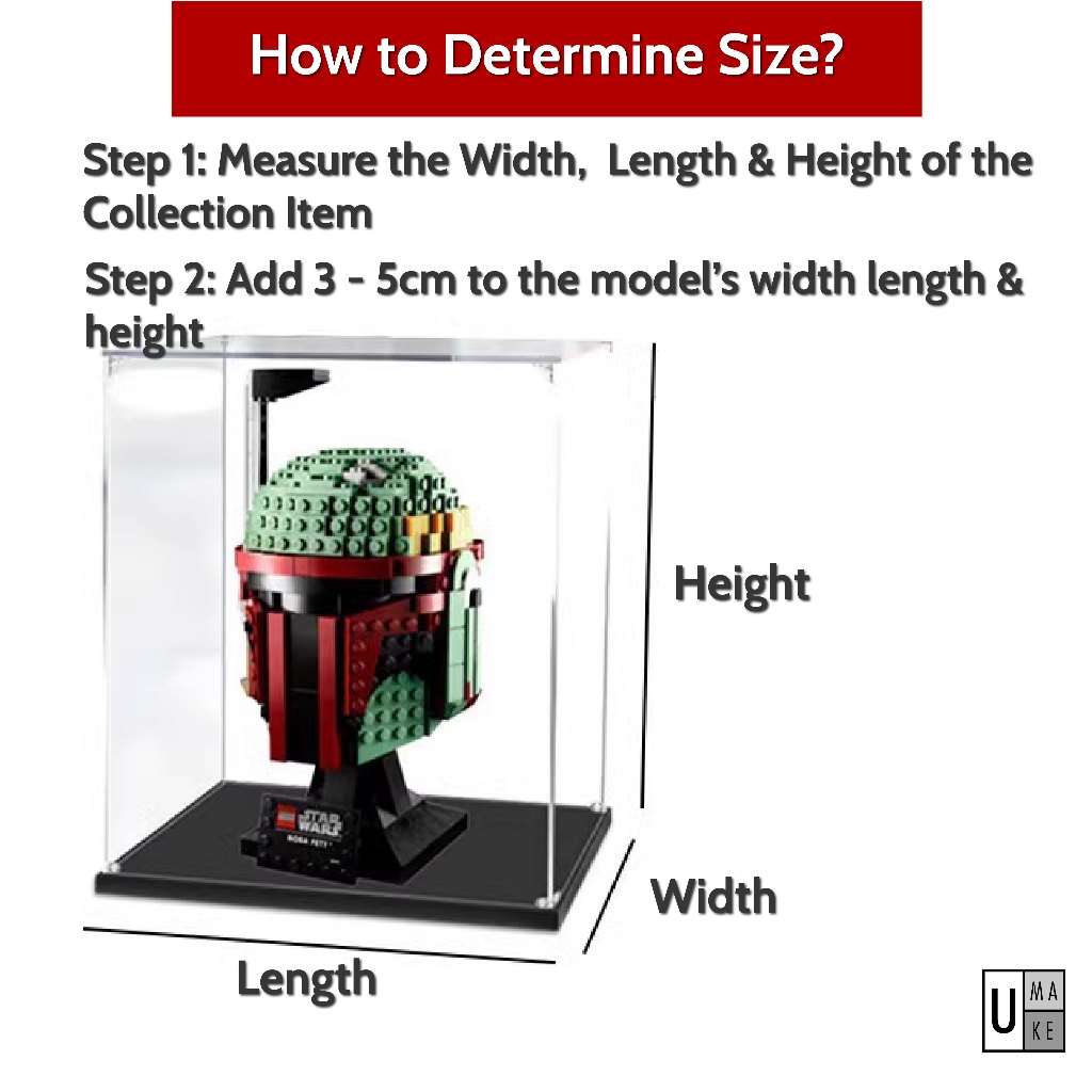 Clear Acrylic Display Box Case Countertop Organizer Stand Assemble