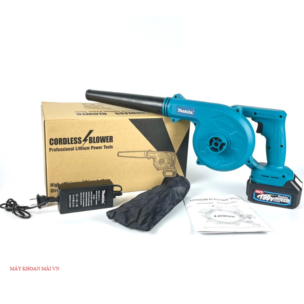 Máy thổi bụi cầm tay dùng pin Makita/máy thổi hút bụi 680W/ máy thổi bụi pin 10cell ĐL VN