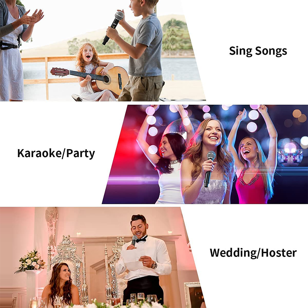 Mic-rô không dây năng động cầm tay micro Micro karaoke mic với Receiver sạc cho tiệc cưới Nhà thờ Câu lạc bộ