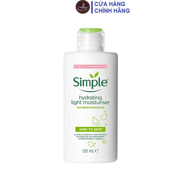 Kem Dưỡng Ẩm Ban Ngày Simple Kind To Skin Hydrating Light Moisturiser 125ml