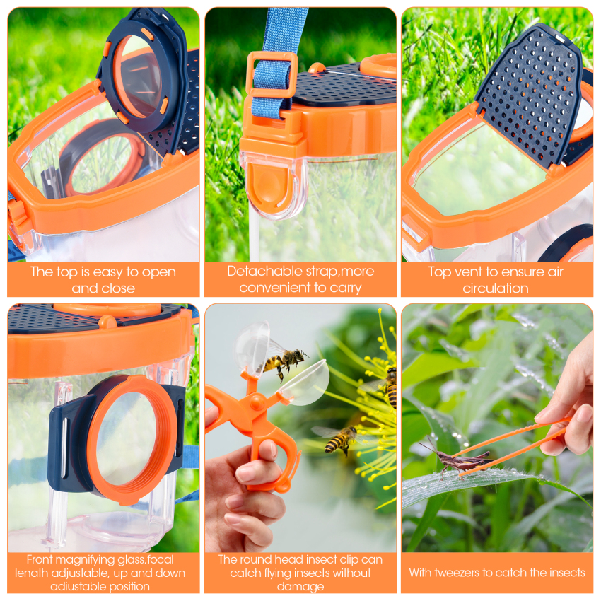 Mug Magnifying Glass Kit, Bug Viewing Box For Kids, Insect Cage Adventure Kit, Bug Viewing Box, Bug Viewer With Bug Trap, Tweezers, Nature Exploration For Kids