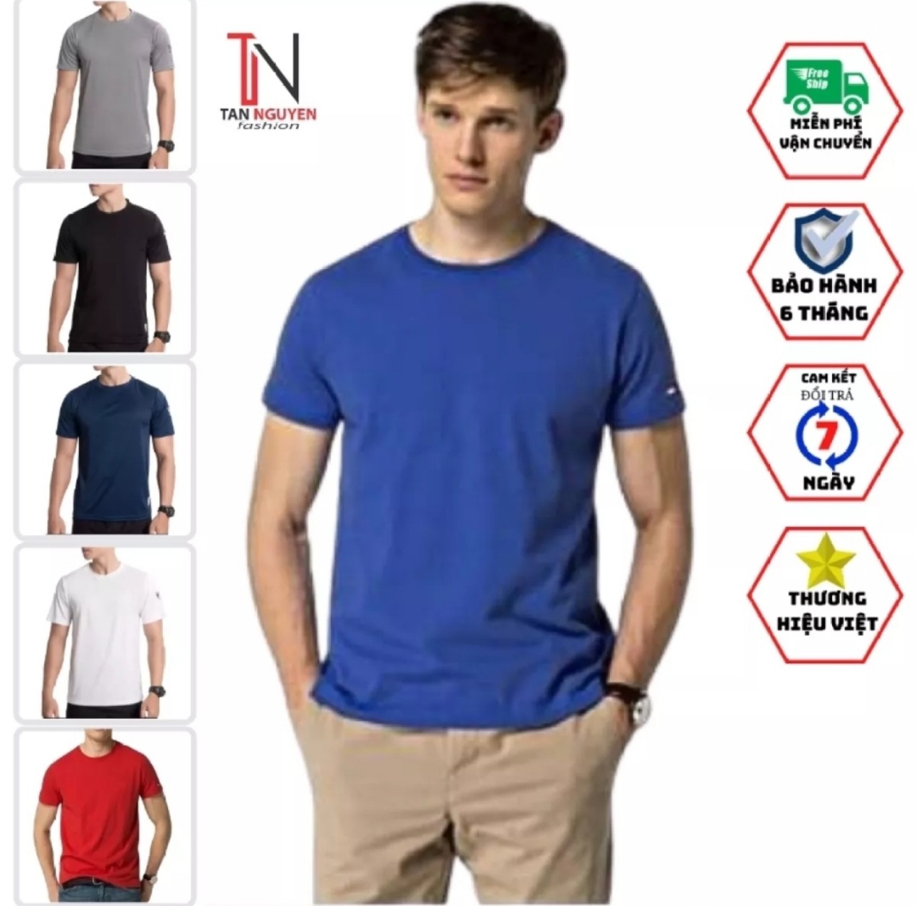 Combo 3 áo thun trơn nam 100k