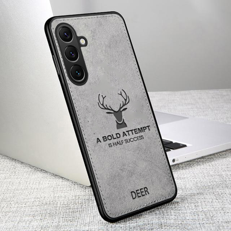 For Galaxy A16 Case Slim Hybrid Matte Deer Elk Design Cloth For Samsung Galaxy A16 Back cover Phone Cases. 