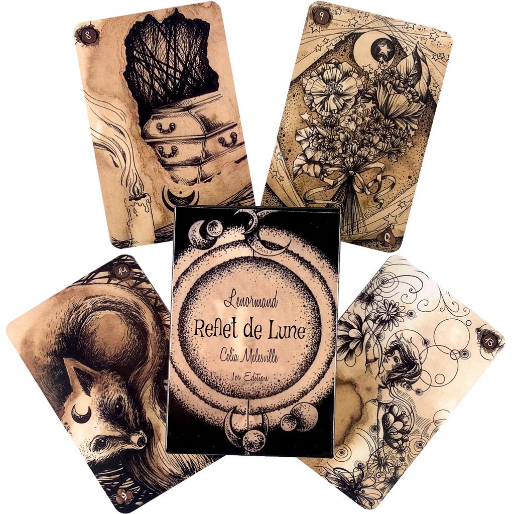 Reflet De Lune Lenormand Tarot Oracle Cards Games Family Party Board Game Divination Fate Cards