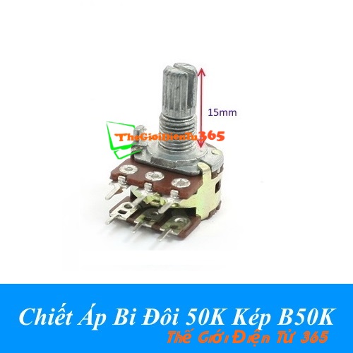 5 Chiết Áp Bi Đôi 50K OHM  Kép B50K