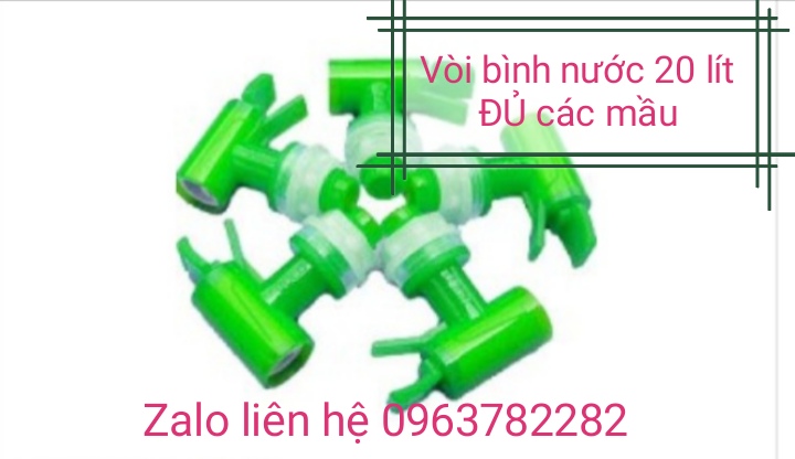 Combo 5 vòi nước màu xanh lá bình 20 lit