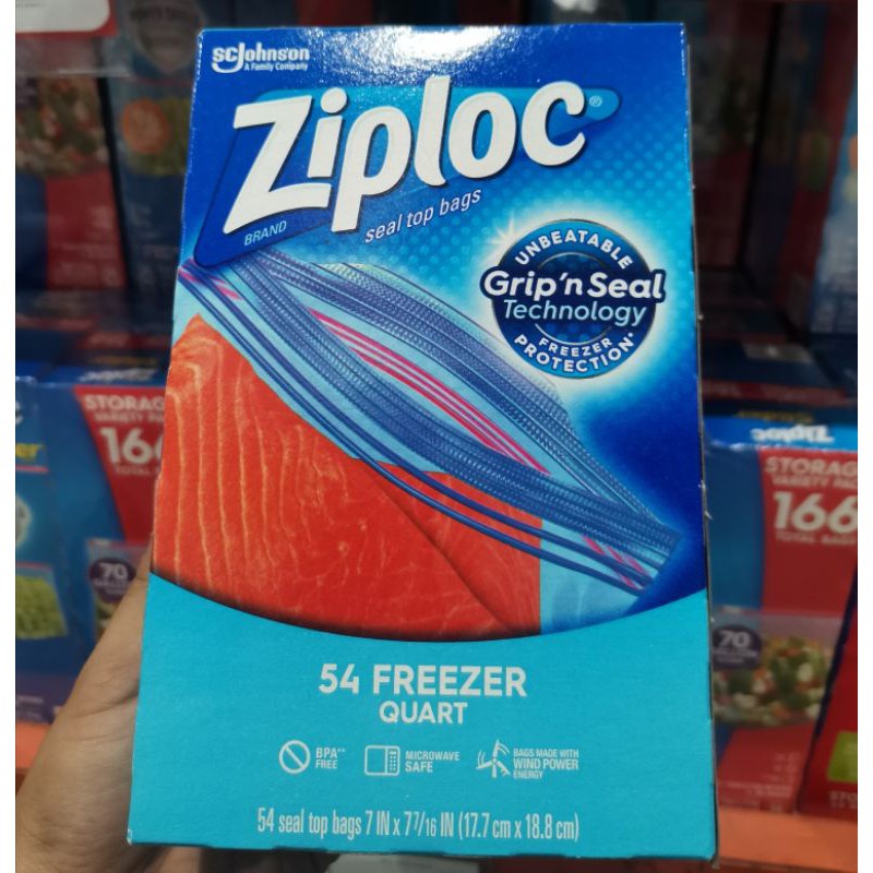 Ziploc Bags Quart Size Freezer 54ct