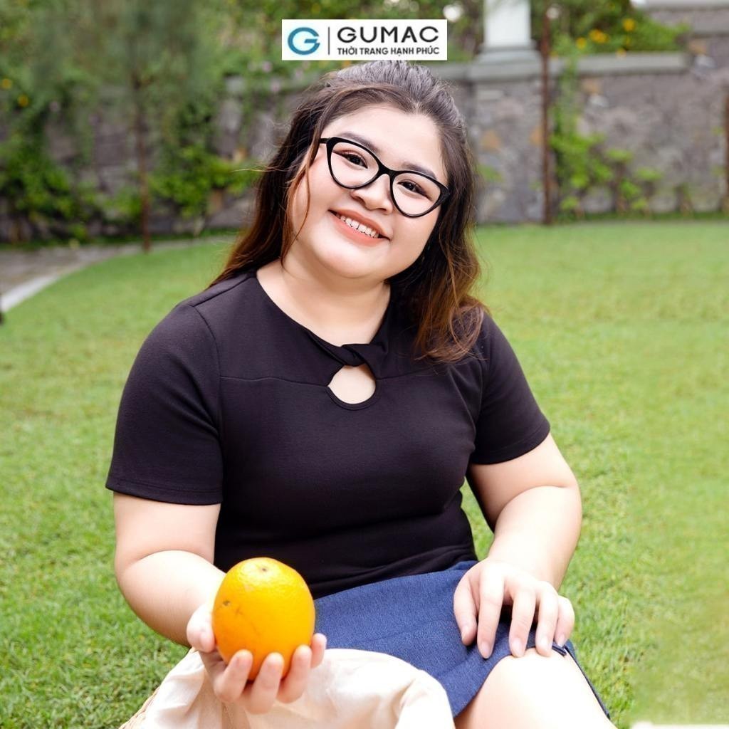 [25 - 29.4 |Voucher 8-12%] Áo thun nữ bigsize cổ xoắn thời trang GUMAC ATD10037