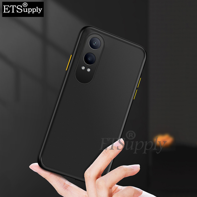Phone case OnePlus Nord CE 4 Lite Shockproof Scrub Matte Transparent Soft edge Silicone Frame Hard Clear Back Cover OnePlus Nord CE 4lite Case.