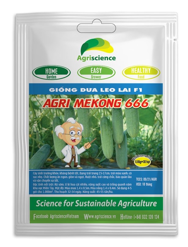 Hạt Giống Dưa Leo AGRI MEKONG 666 - (10gr/gói 400 hạt )