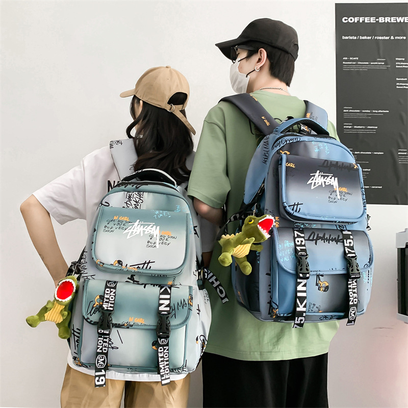 ARCTIC HUNTER Student backpack fashion graffiti large capacity backpack junior high school college student school bag