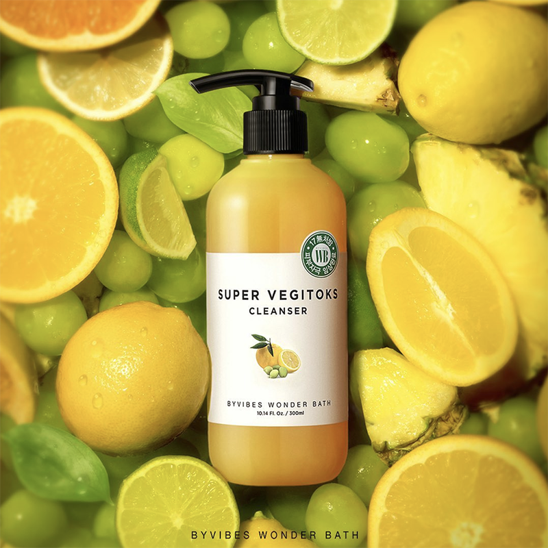 Sữa Rửa Mặt Rau Củ 3 in 1 Tẩy Trang - Rửa Mặt - Thải Độc Tố Wonder Bath Super Vegitoks Cleanser 300ml [3 Phân Loại]