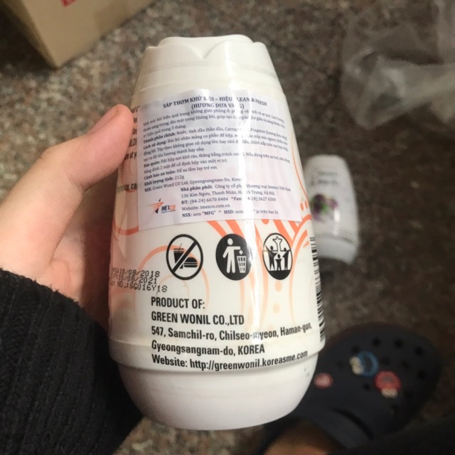 Sáp Thơm Khử Mùi Clean & Fresh Hàn Quốc 212g