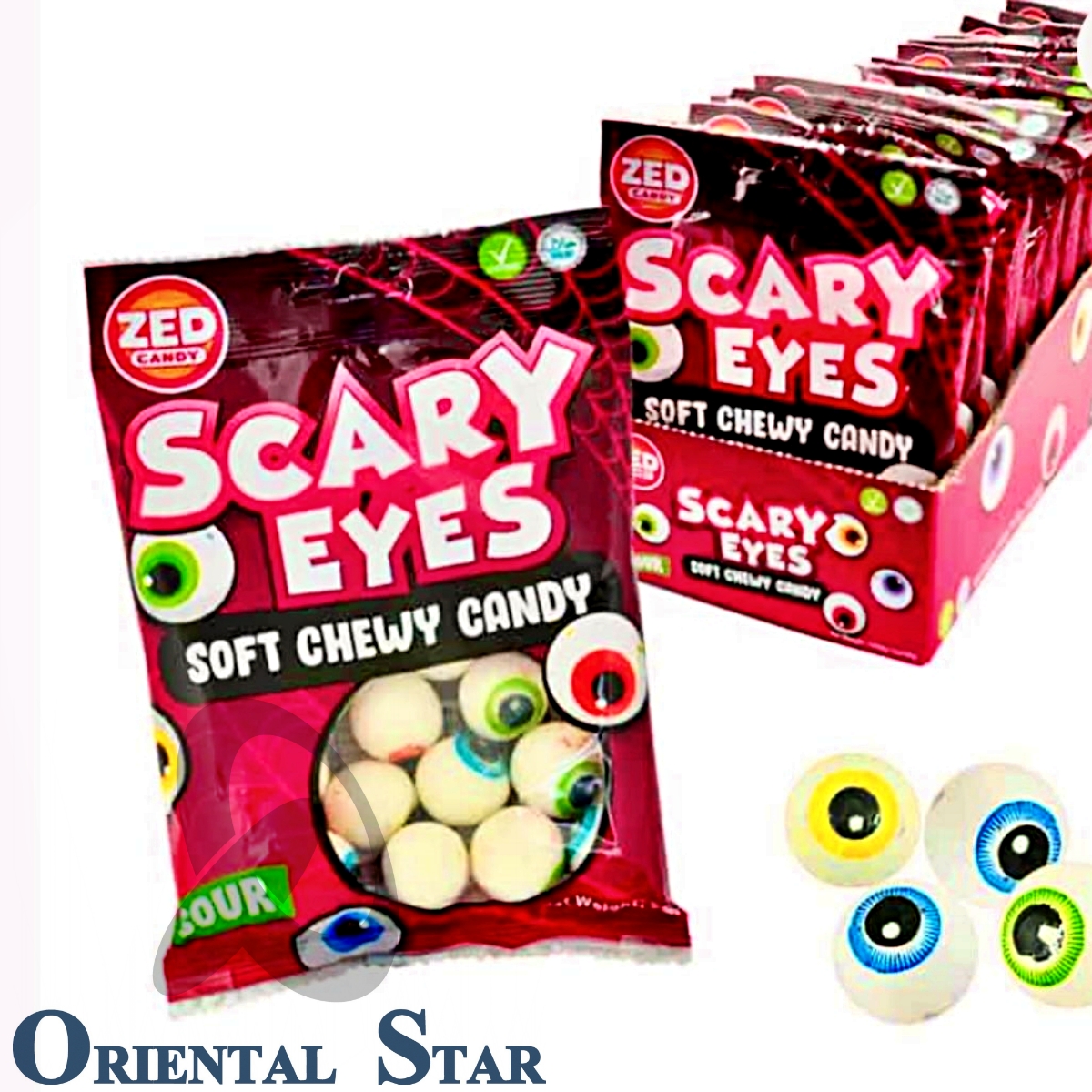 Kẹo dẻo con mắt kẹo hoa quả Scary Eyes