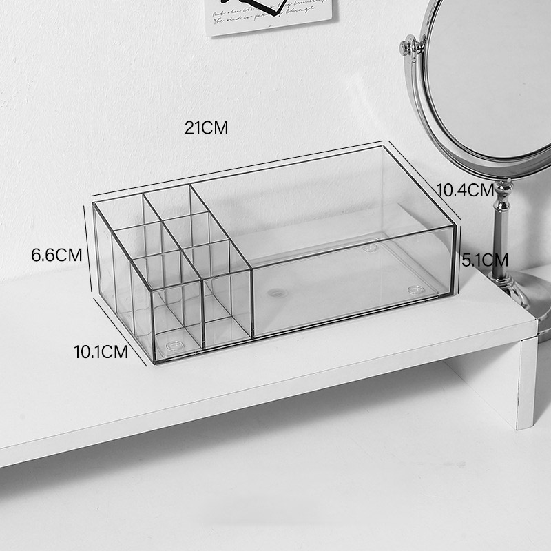 Storage box desktop drawer-type cosmetics storage multi-compartment transparent storage shelf multi-function