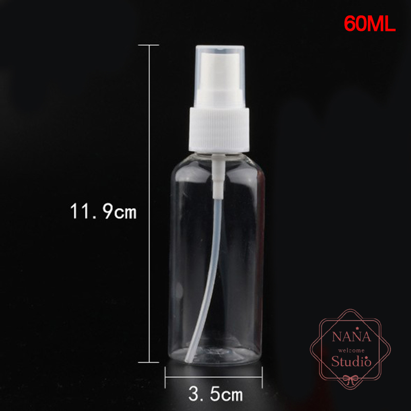 NANA Chai rỗng xịt nhựa trong suốt cầm tay chai mini xịt nước hoa dạng lỏng