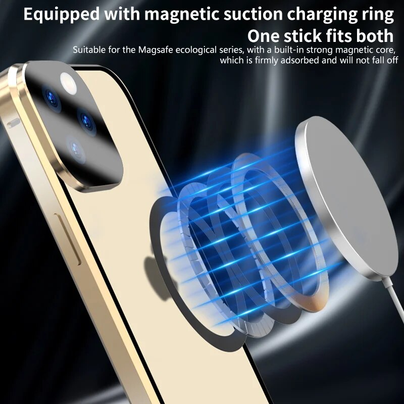 Dual lock lens protection for iPhone 15 14 13 Pro Max glass plus PC backpanel double sided magnetic wireless charging phone case. 
