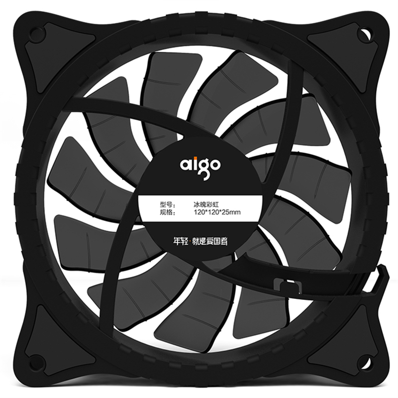 Aigo V1 12cm Black RGB Desktop Case Cooling Fans